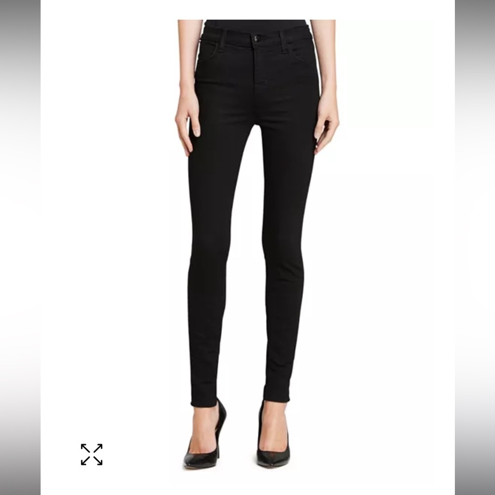 J Brand Black Maria High Rise Skinny Jeans